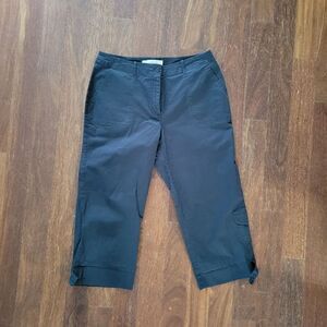 Madison Hill Cotton Crop Capri Pants, Black Size 10. inseam 21 inches